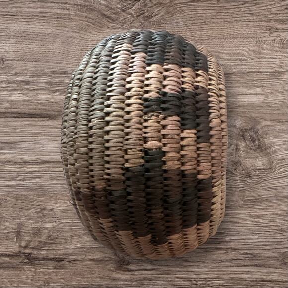 Vintage‎ Native American 
HANDWOVEN COIL Southwest Lidded Basket Jar OOAC - Picture 6 of 12